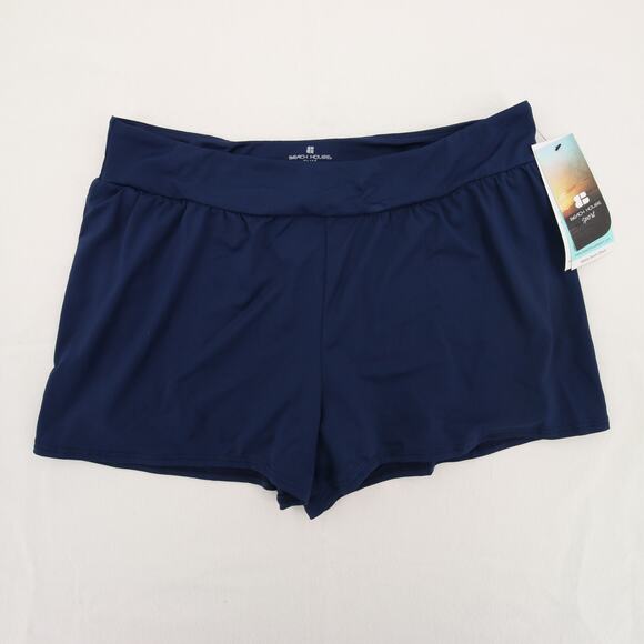 Beach House Swim Shorts Navy Blue Board Shorts Zip Pockets UPF 50 12 Stella NWT - Picture 2 of 13